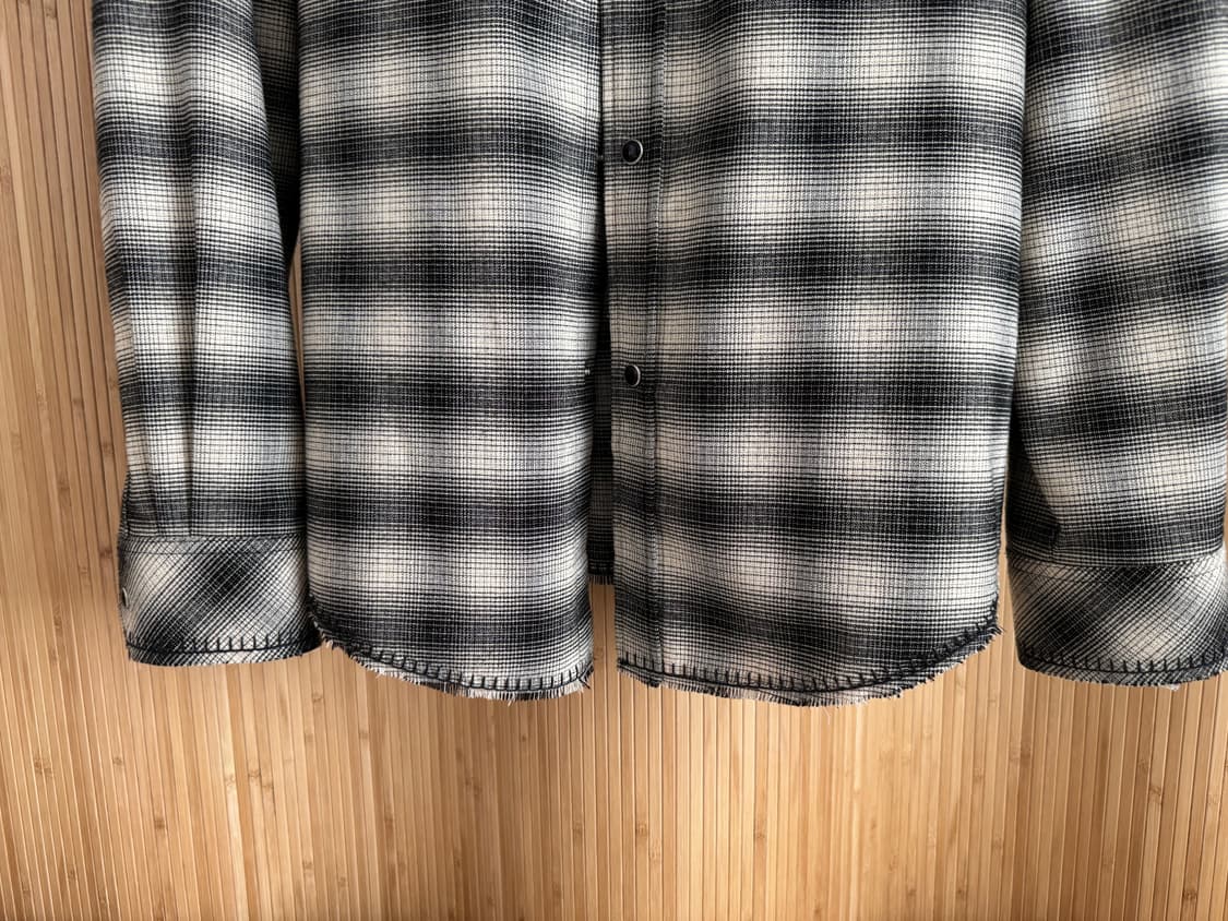 L사이즈 렉토(RECTO) 옴브레 체크 셔츠 상품이미지5