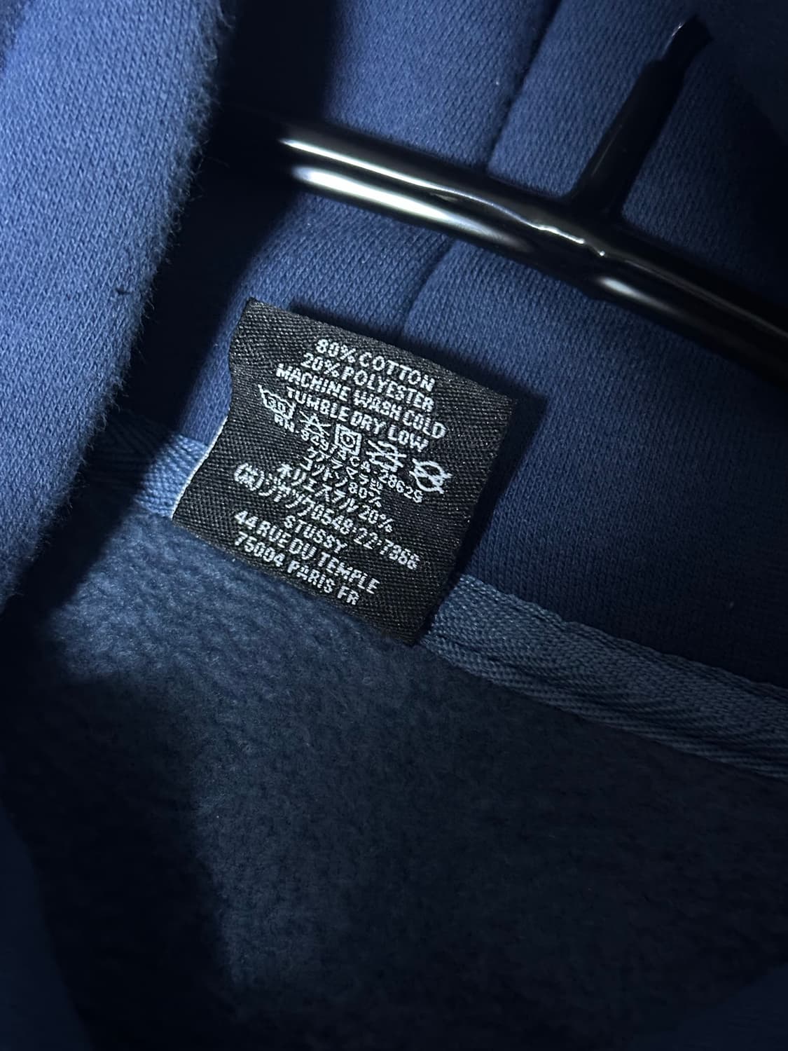 스투시 다이스 기모 후드티 네이비 (m) 상품이미지6