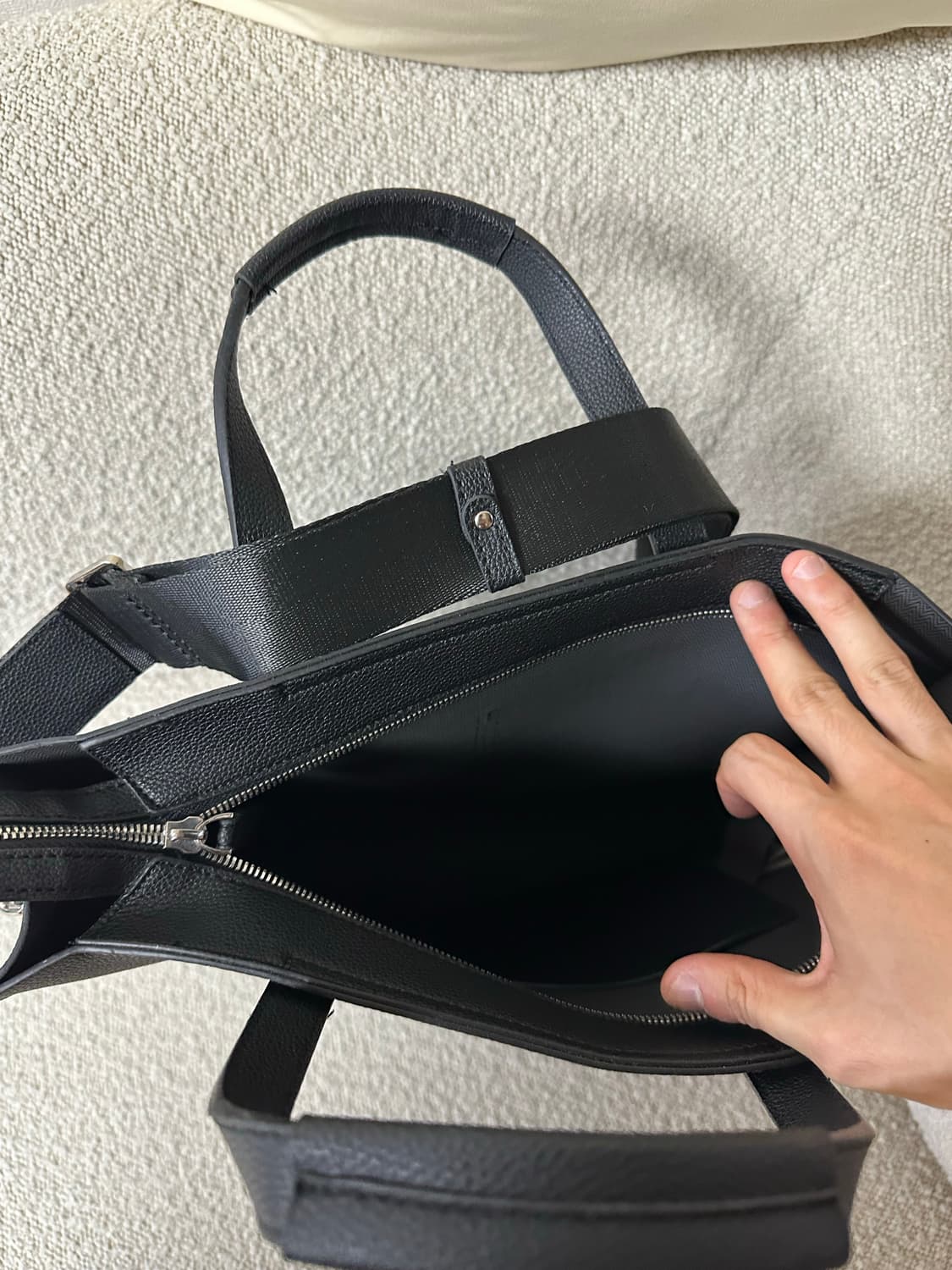 샘소나이트 레드 토트백 팝니다 상품이미지3