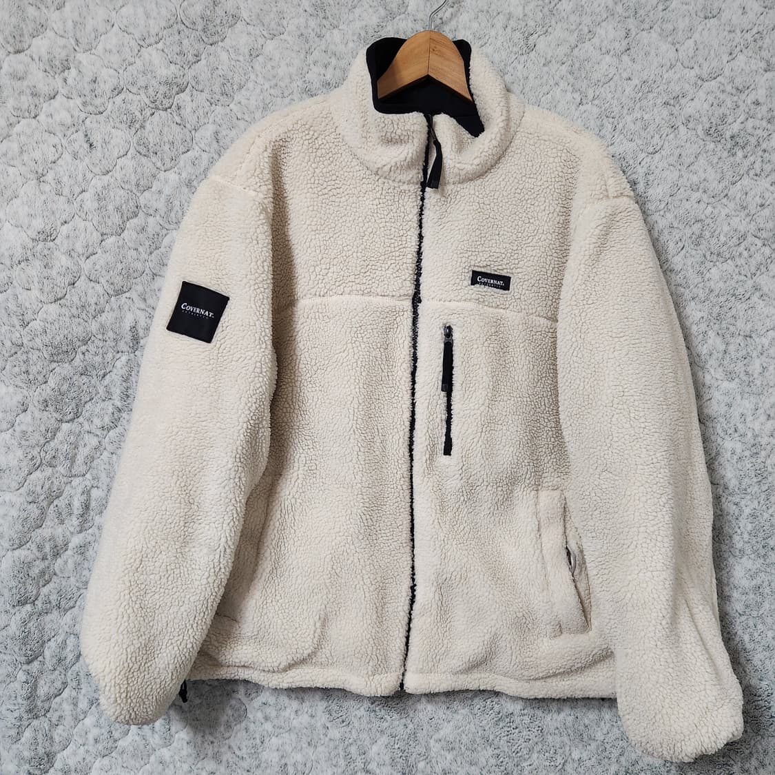 H383 [XL] 커버낫 양면 뽀글이 패딩 점퍼
 상품이미지2