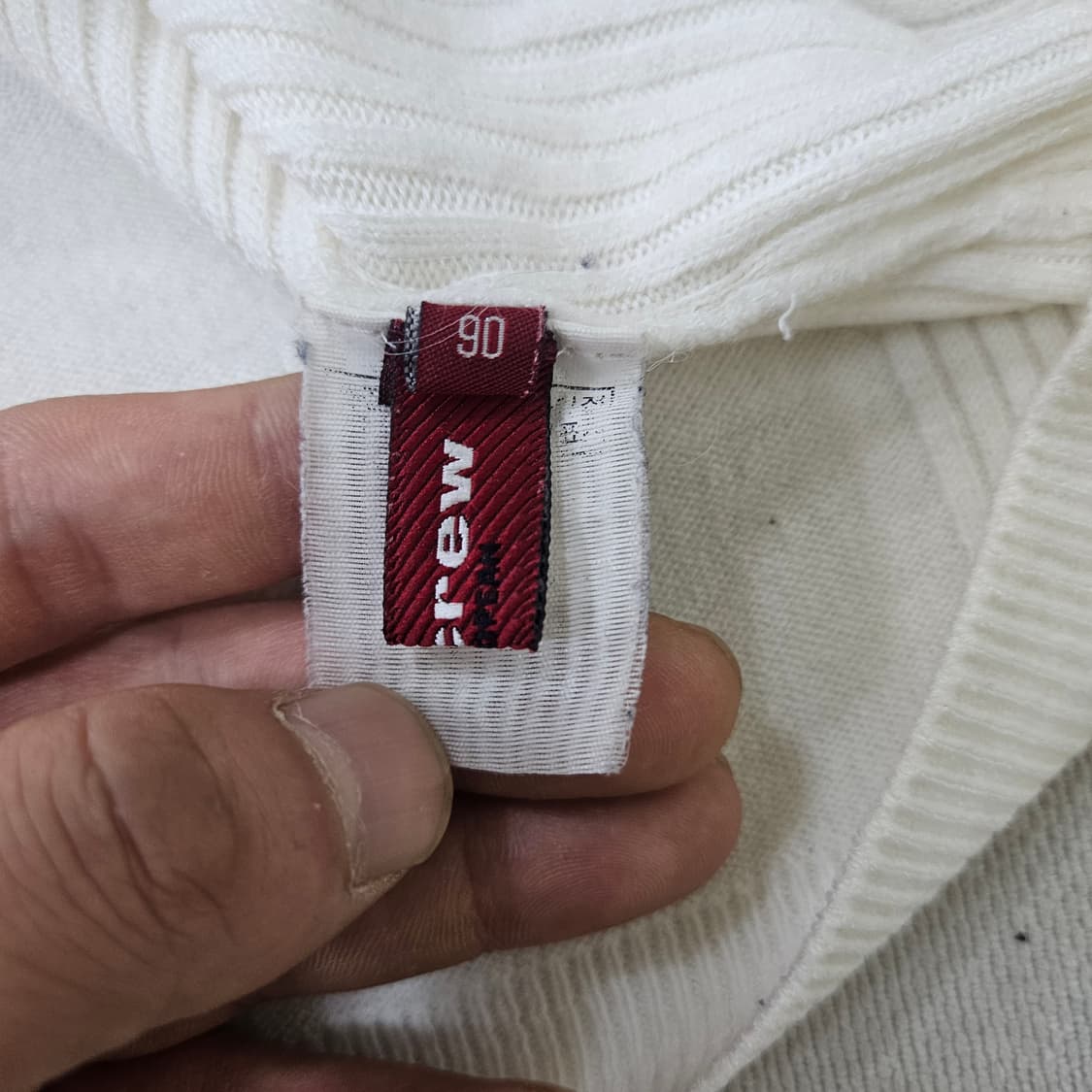 90 인터크루 여성 화이트 터틀넥 니트 0402Y 상품이미지5