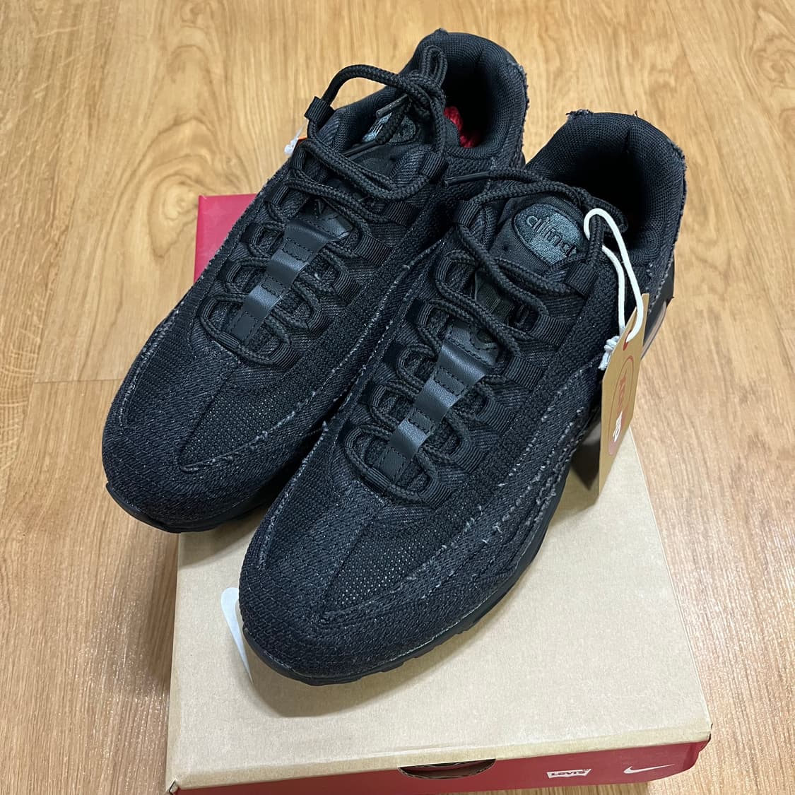 새상품/ 리바이스 나이키 에어맥스 95 블랙 데님 275 상품이미지1