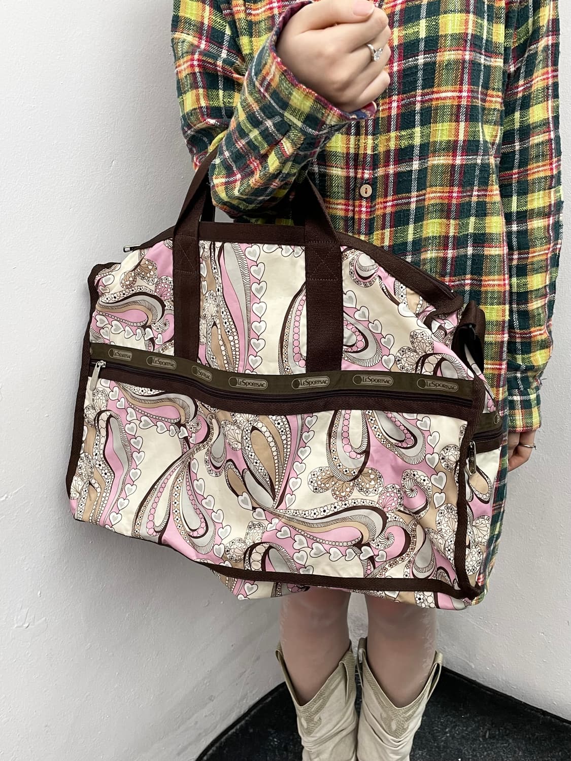 레스포삭 딸기초코 페이즐리 2way 보스턴백 상품이미지2