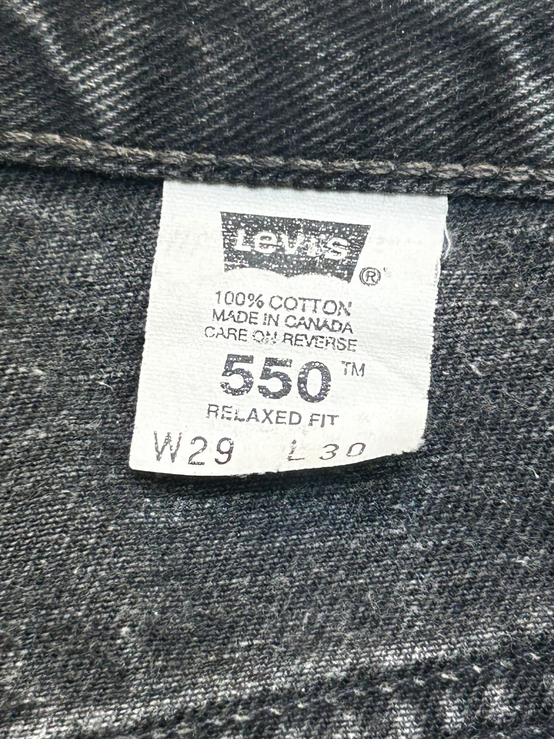 00s 캐나다 생산 리바이스 550 블랙 진 상품이미지5