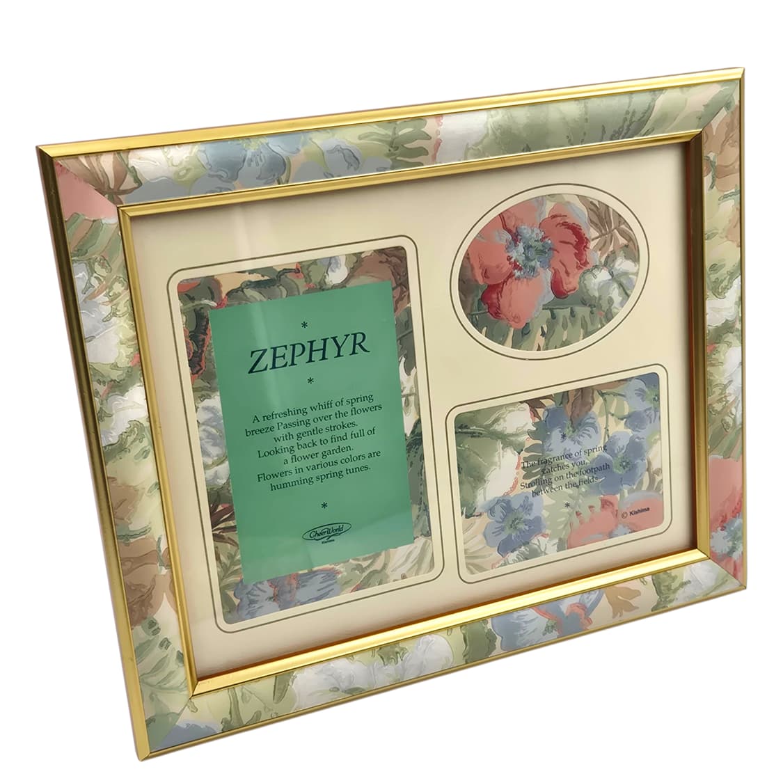 90s 키시마 레트로 플로랄 3구 2way 우드 액자 상품이미지1