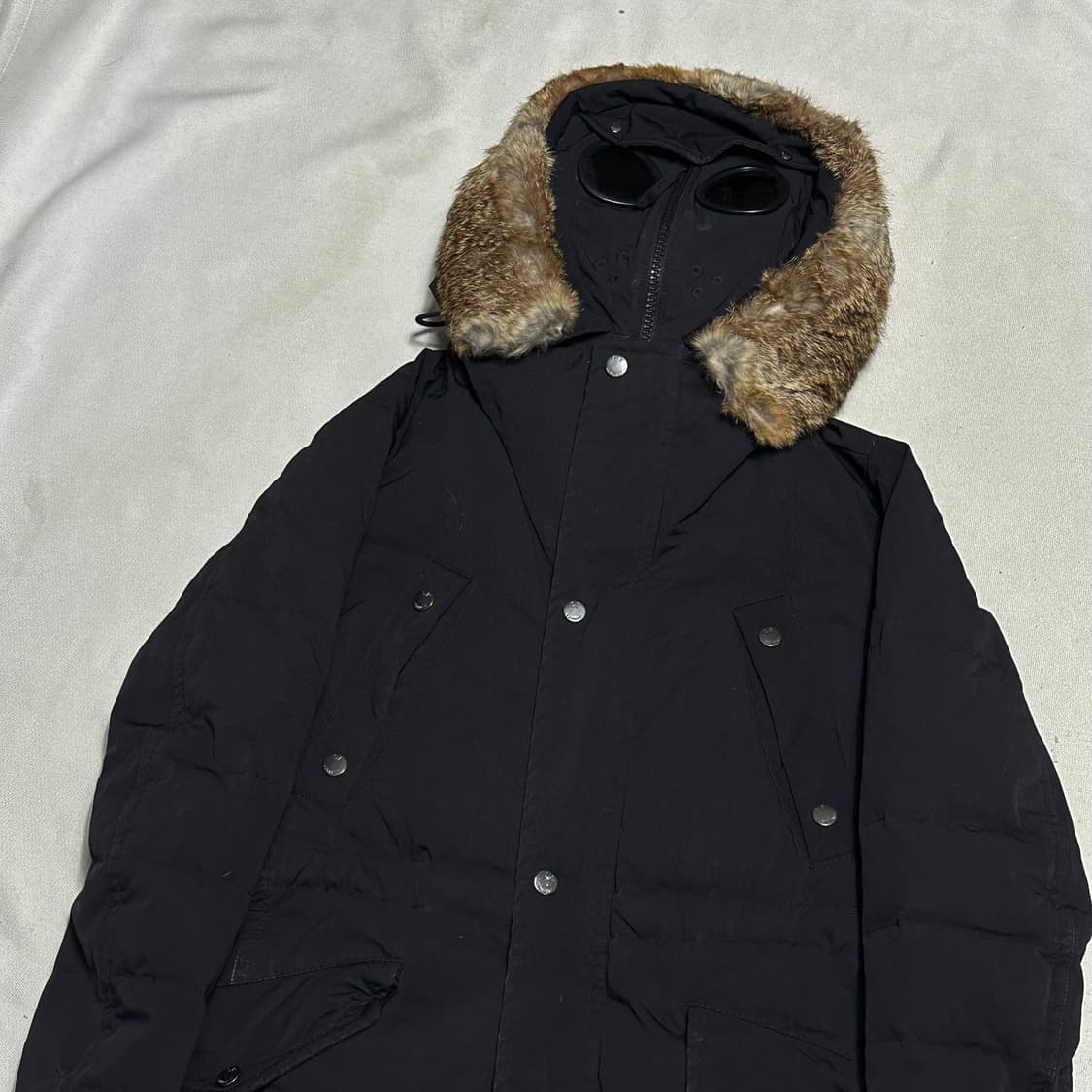 95 C.P. 컴퍼니 고글 노르지 블랙 덕다운 패딩 상품이미지1