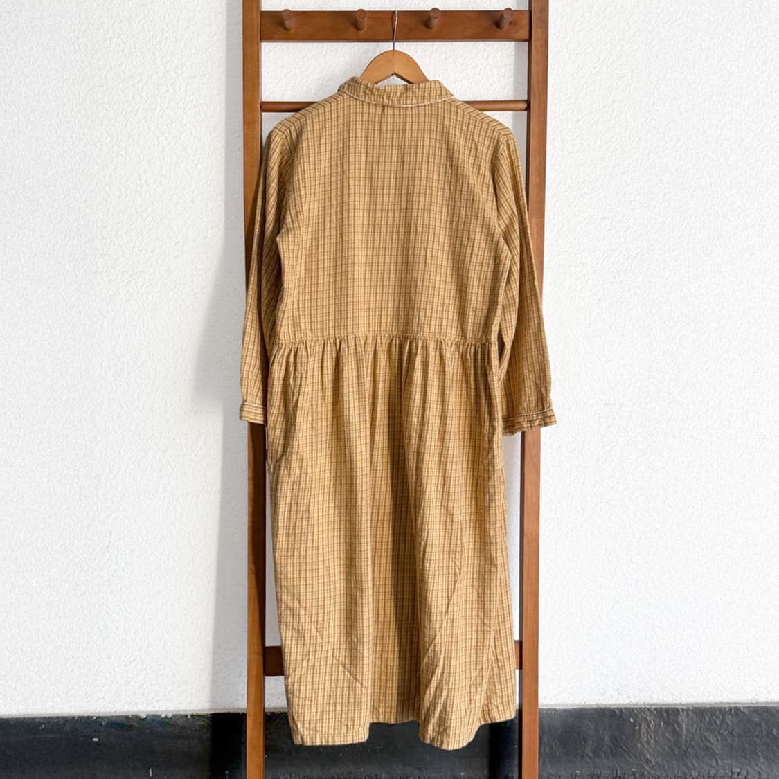 해그리브 머스타드 체크 원피스 상품이미지7