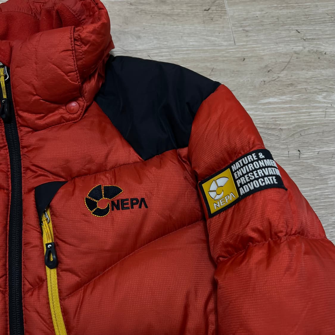 네파 아웃도어 여성 배색 덕다운 푸퍼패딩 점퍼 [오렌지] XS/85 상품이미지4