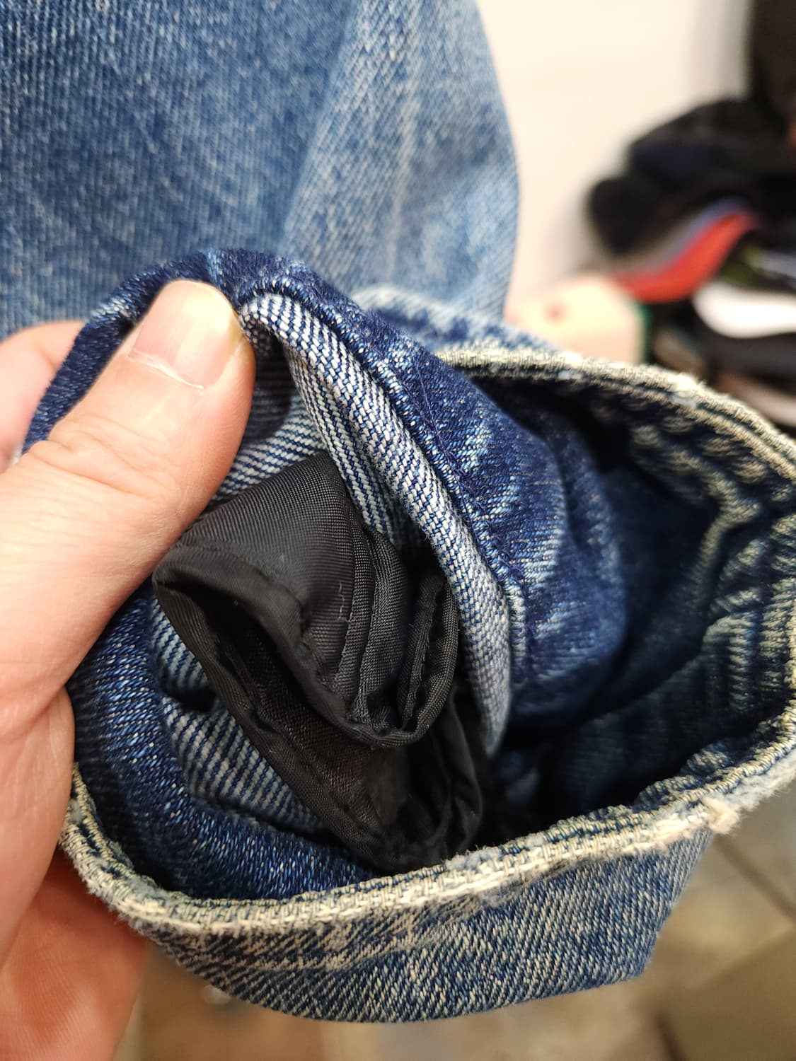 울리치 90s 데님 커버롤 자켓 울 블랭킷 안감
​
 상품이미지9