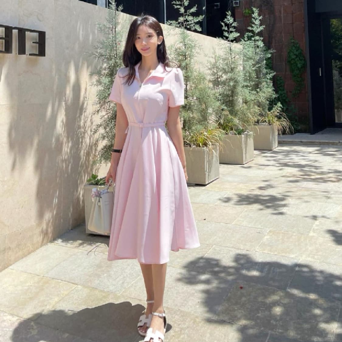 미미워(MIMIWOR) 스카이블루 블루밍 커리어원피스 55 새상품 상품이미지2