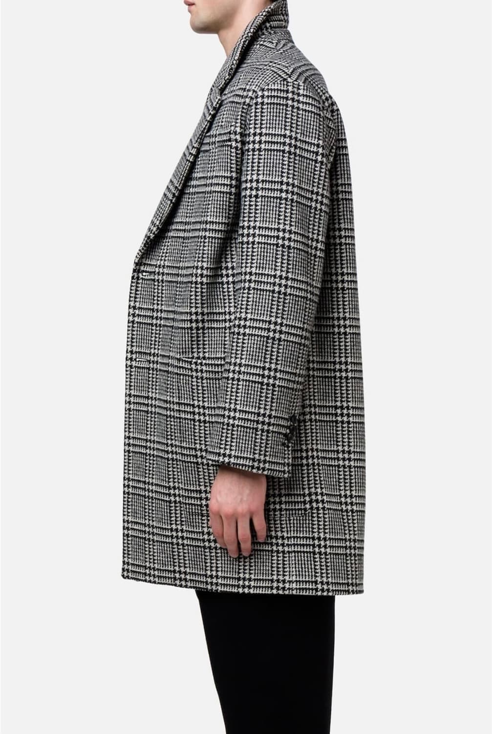 아미 하운드투스 체크 코트 상품이미지3