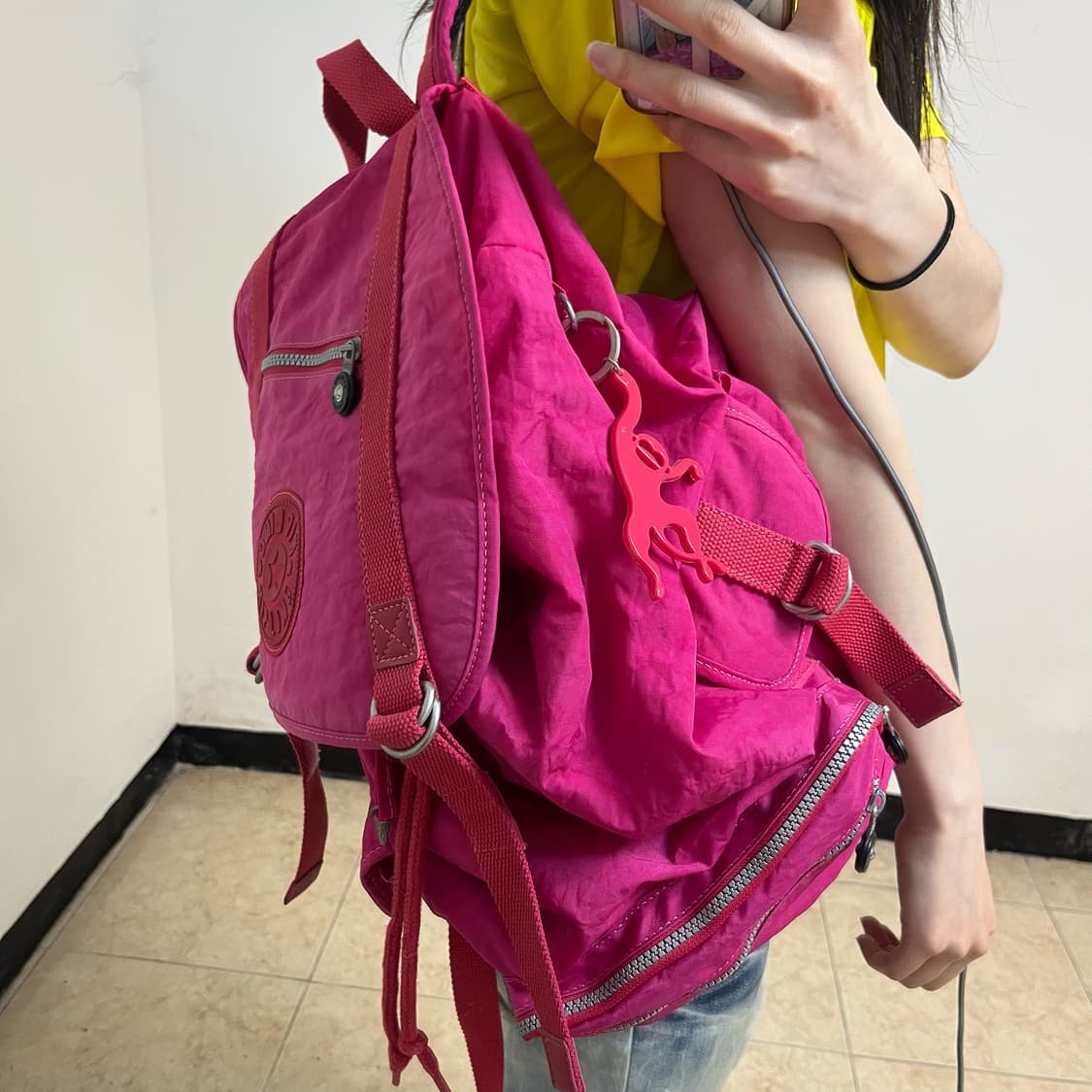 Kipling hot pink backpack 상품이미지2