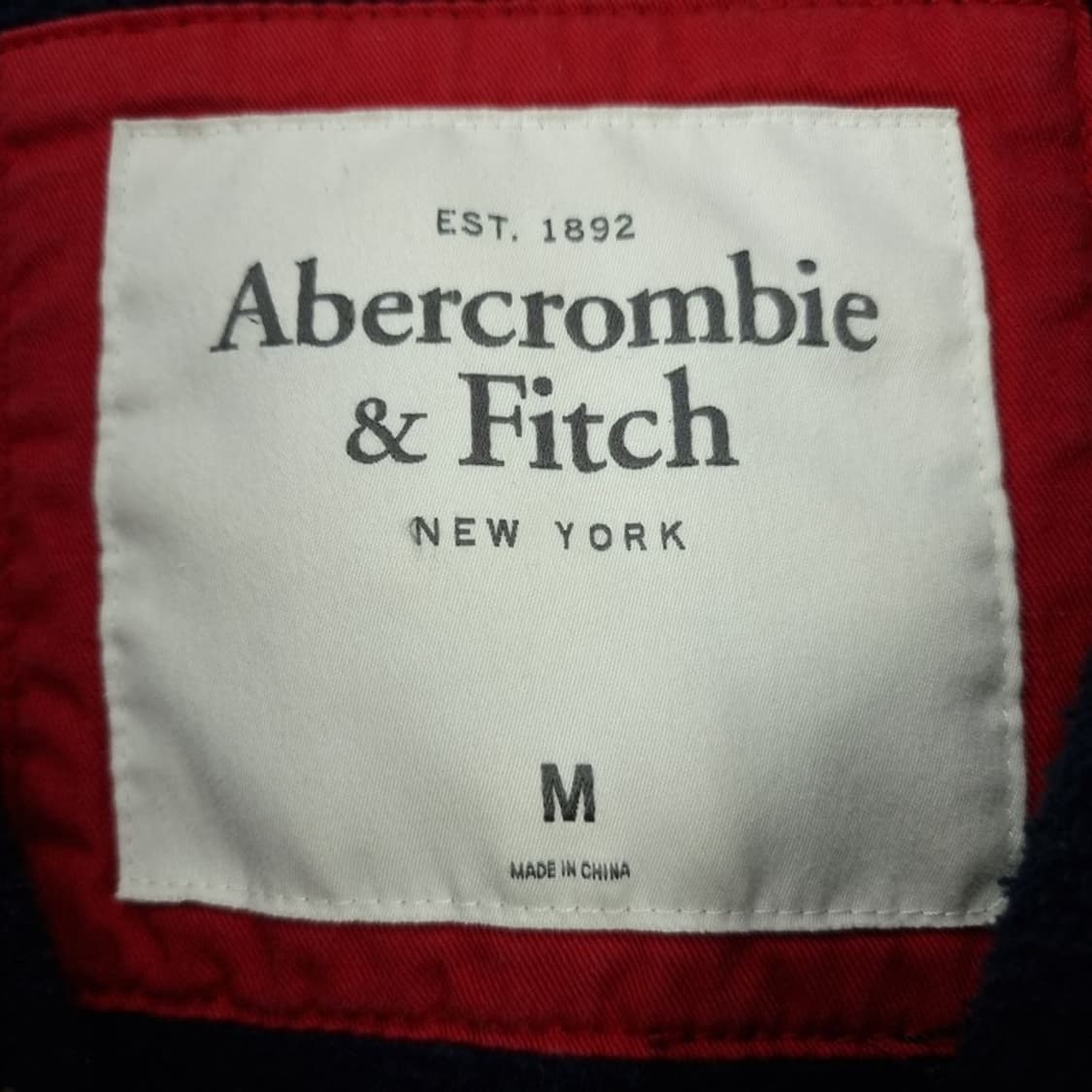 [아베크롬비] Y2K 빈티지 로고 패치 후드 집업 다크네이비 M19663 상품이미지6