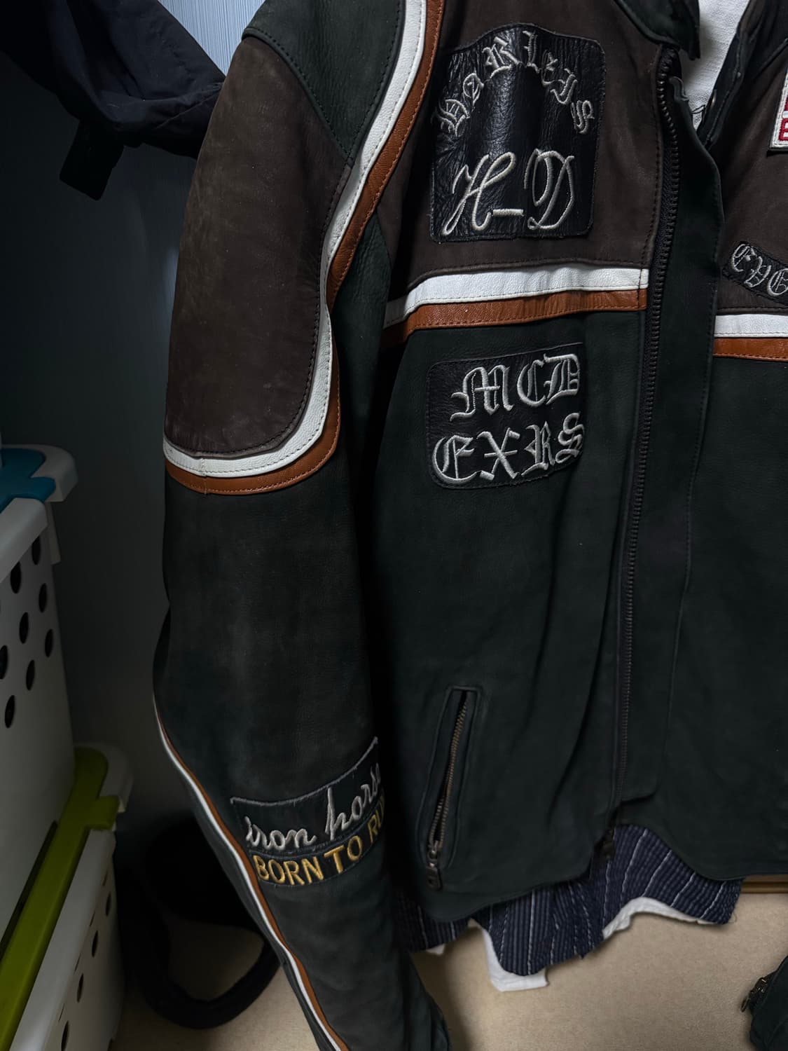 90년대 바이커 레더 자켓 XL 상품이미지2