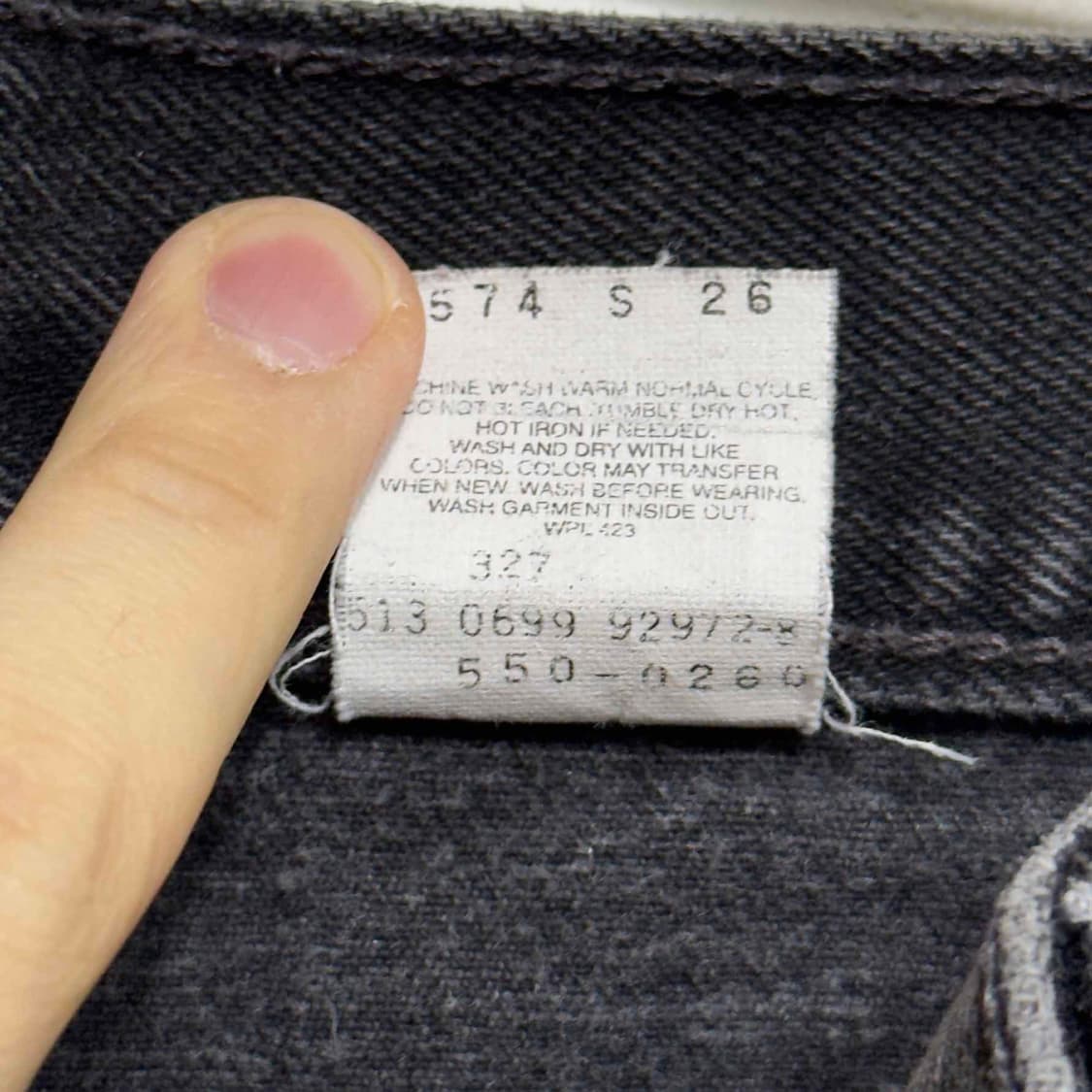 90s 리바이스 550 흑청 데님팬츠 W33 L32 상품이미지7