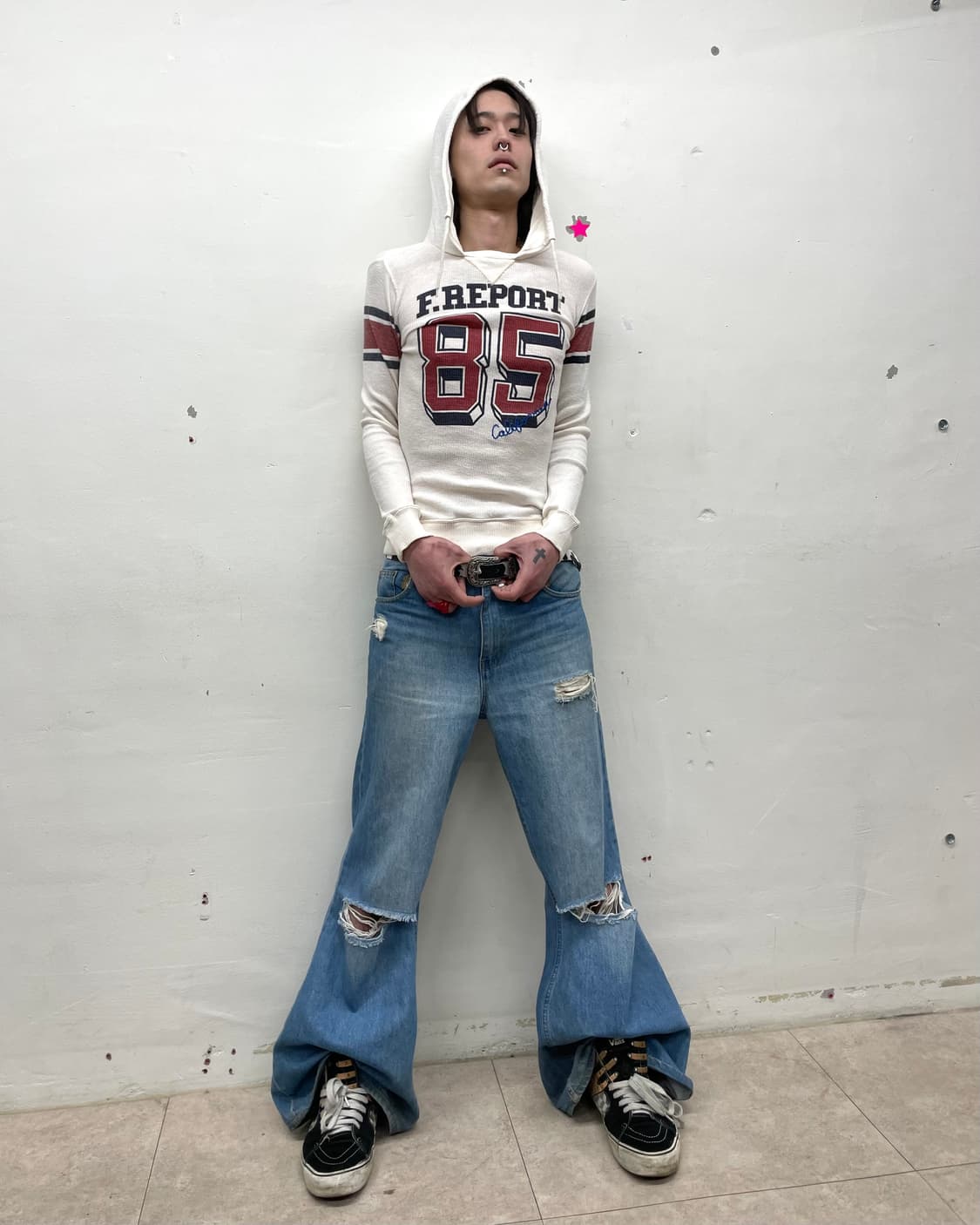 85 Retro Waffle Hoodie Long Sleeve 상품이미지5