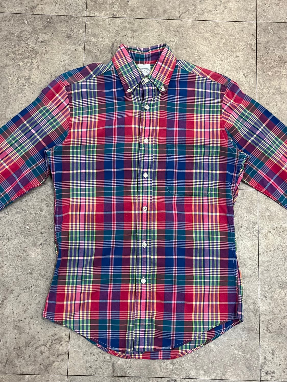 브룩스브라더스 체크 셔츠 핑크 S #csz3484 상품이미지4