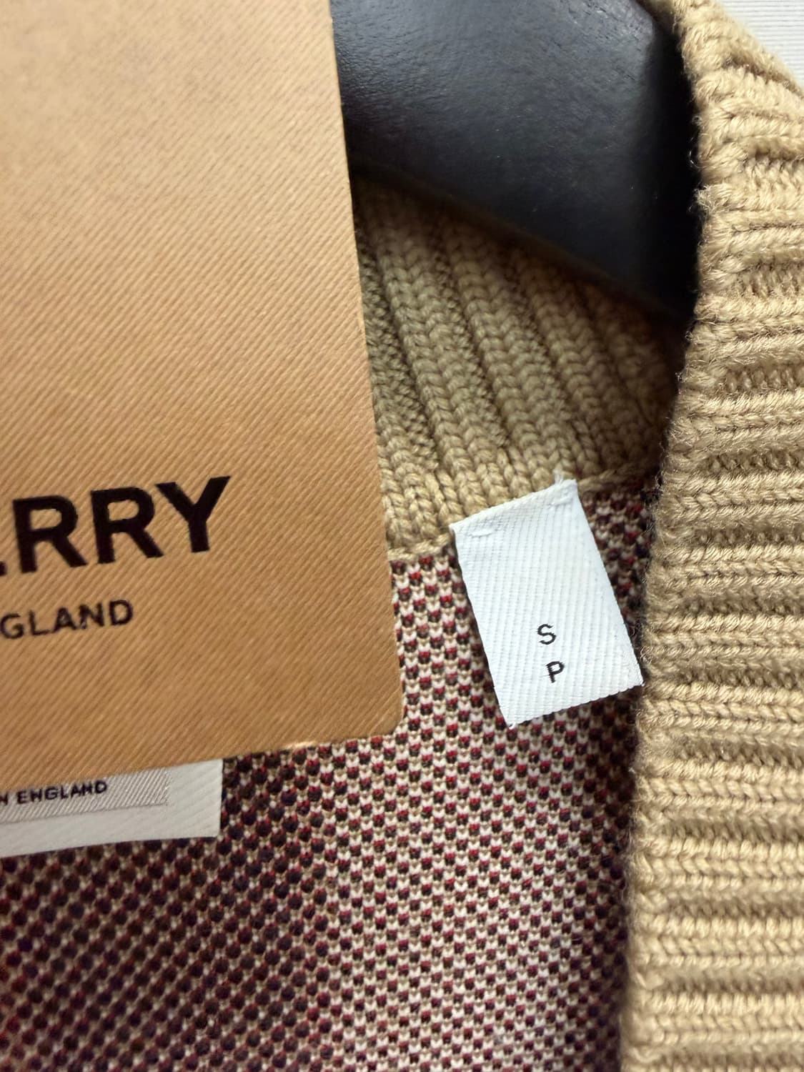 버버리 체크 울 블렌드 가디건 (95)  상품이미지7