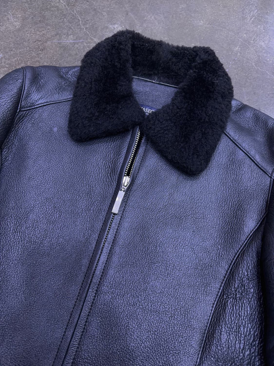 체이스컬트 양가죽 무스탕 모피 가죽자켓 블랙 95 상품이미지3