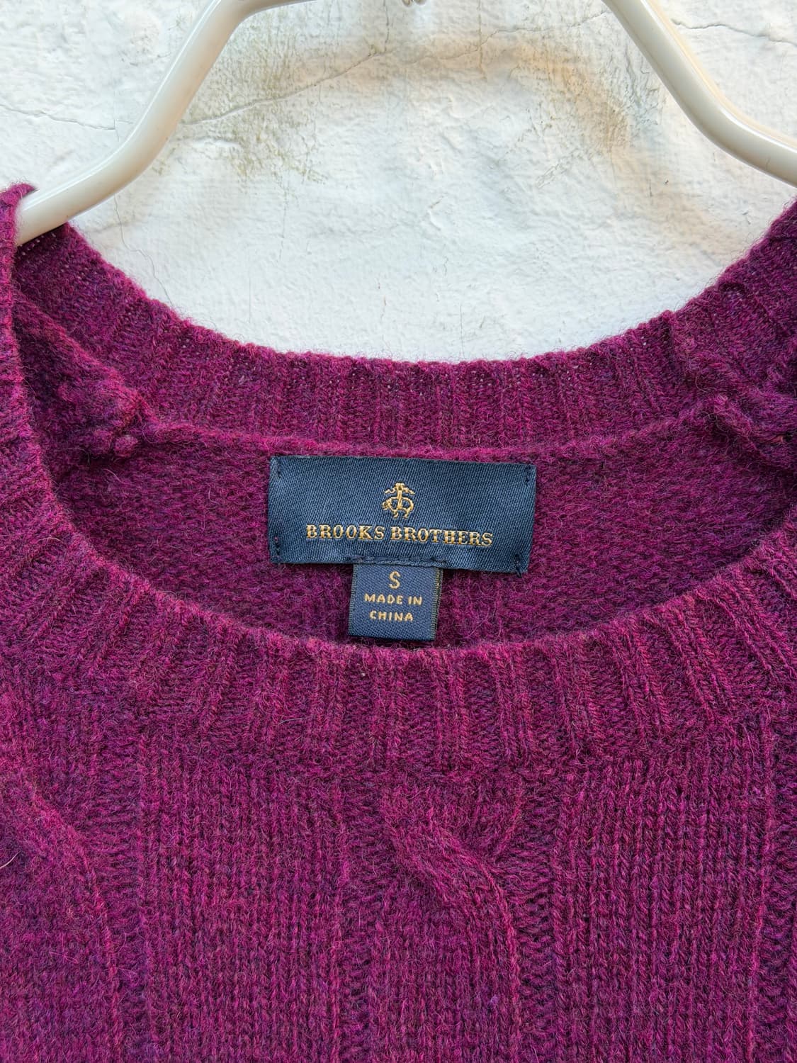 Brooks Brothers 울 니트 스웨터 퍼플 S 상품이미지2