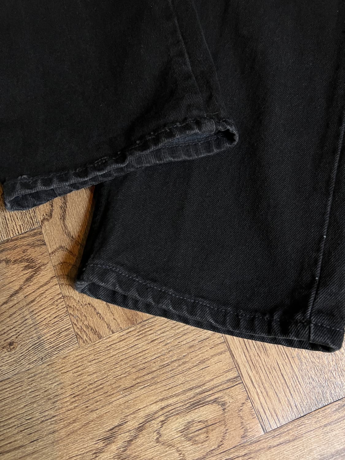 [36]90's 리바이스 오렌지탭 USA Made 505 흑청 데님 팬츠 상품이미지4