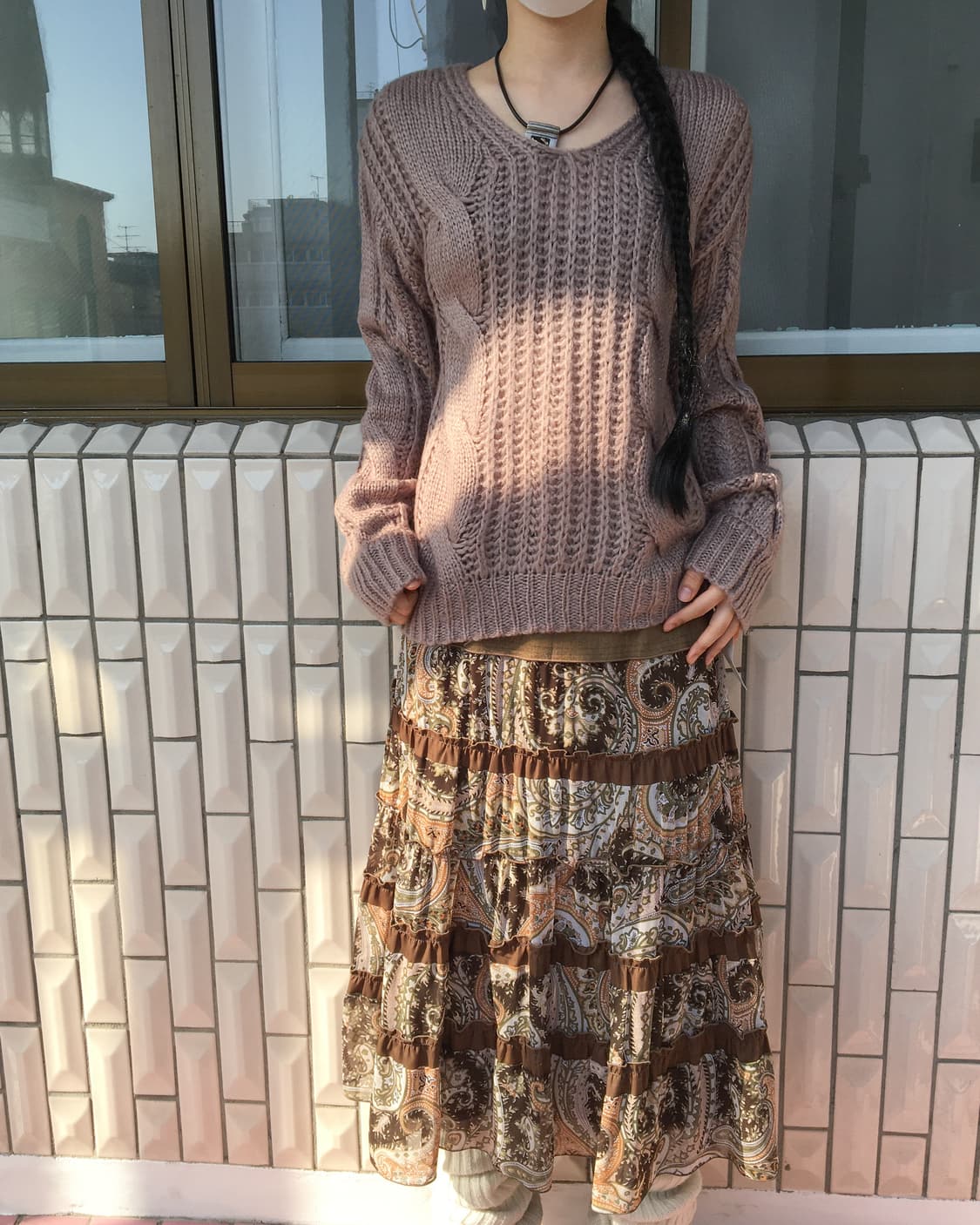 cable pattern knit 상품이미지5