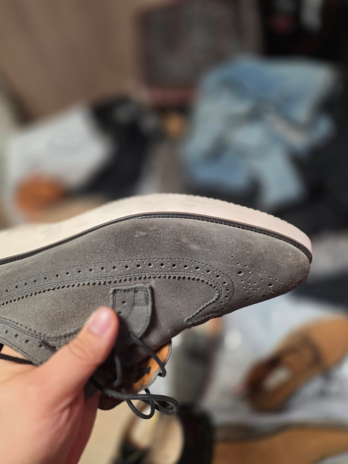 (영국산) 톰브라운 그레이 스웨이드 윙팁 상품이미지5