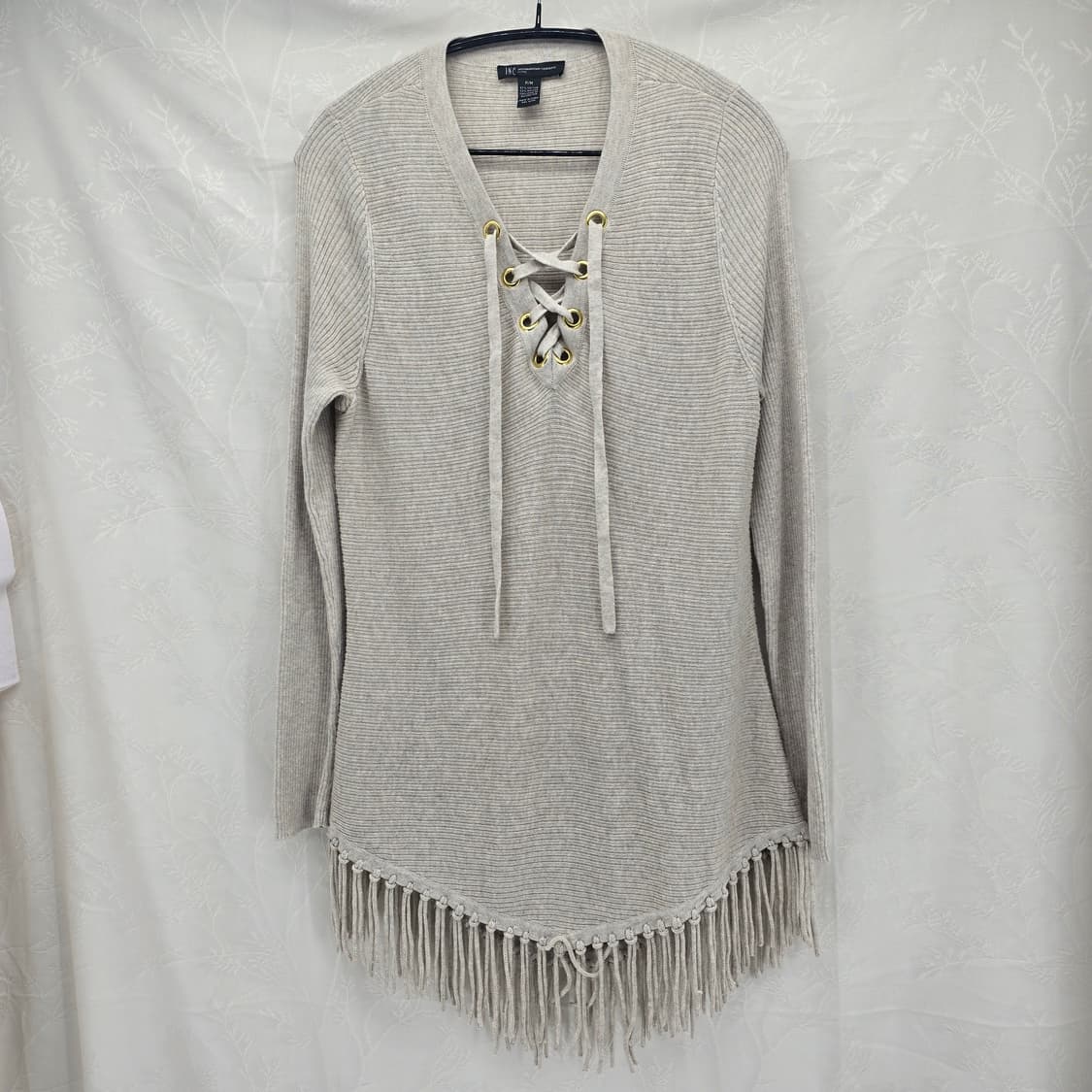INC 레이스업 니트 풀오버 + 프린지 상품이미지1