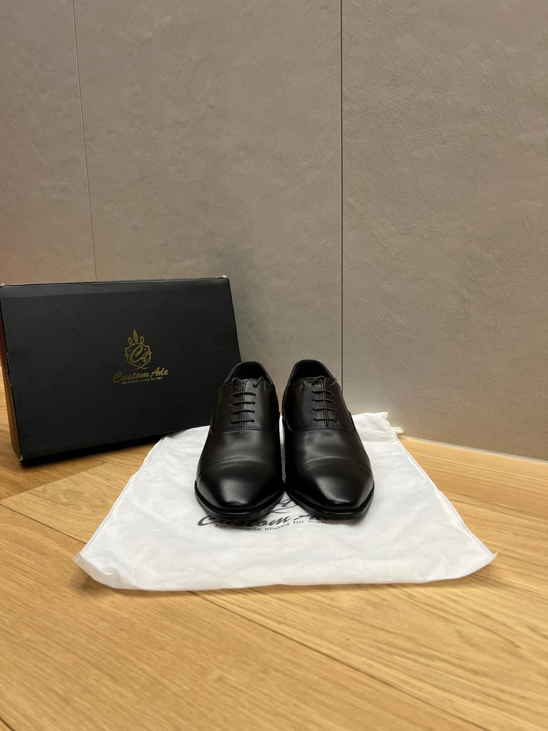 커스텀에이드 키높이 7cm 스트레이트팁 소가죽 옥스퍼드 정장구두 (260 상품이미지1