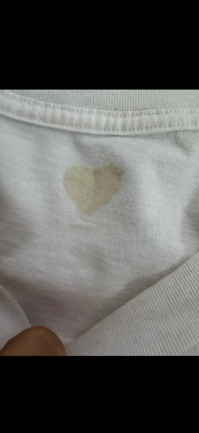 정품 휴먼메이드 하단 스몰 하트 프린팅 베이직 반팔 티셔츠 L ~ XL 상품이미지5