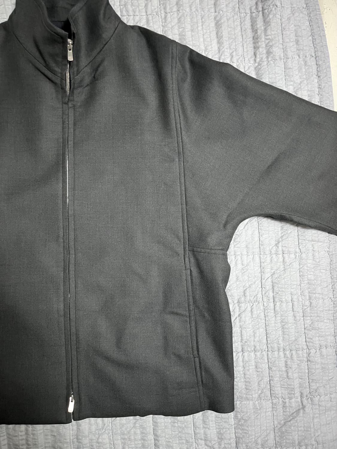 (4) irenisa 이네리사 2way 그레이 울 집업 상품이미지2