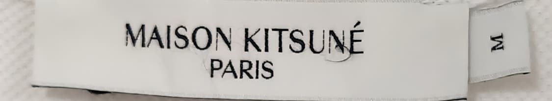 메종키츠네 폭스헤드 화이트 반팔 폴로티 M 23SS 상품이미지3