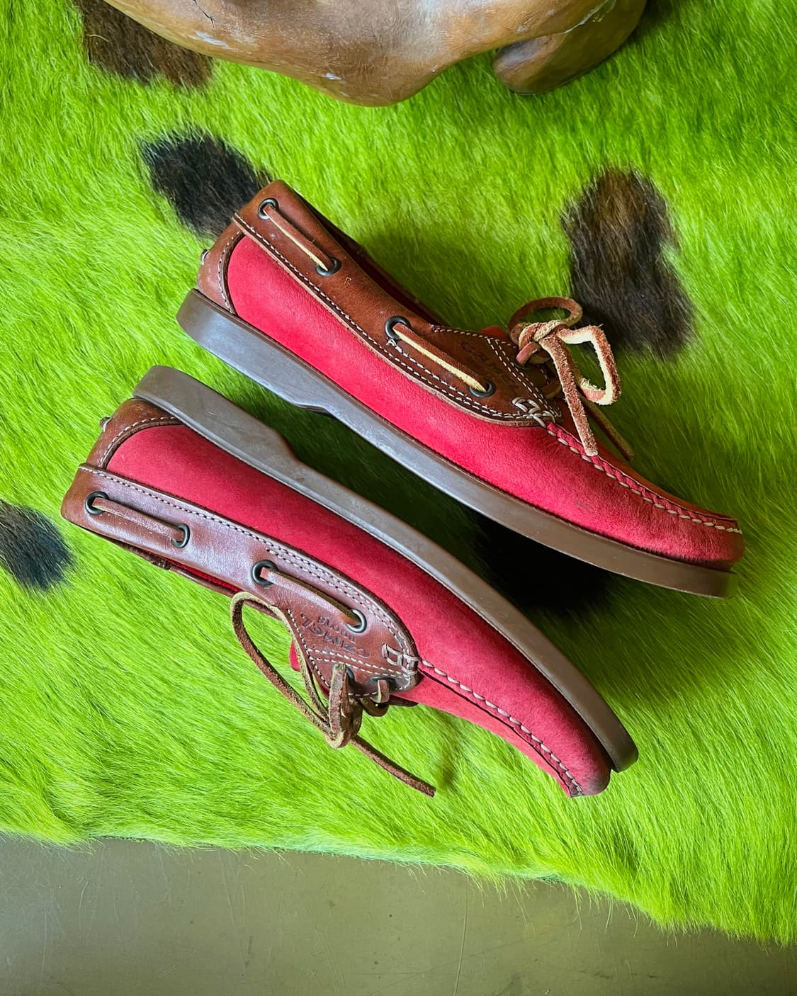 1980-90s CAMEL Boots Leather Boat Shoes 상품이미지4