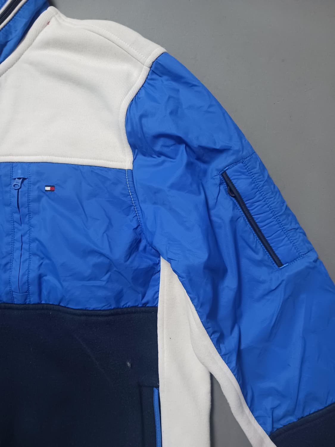 [M] 타미힐피거 컬러블록 히든후드 집업 자켓 상품이미지3