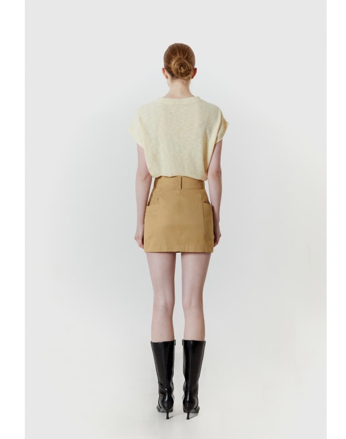 ONSENNE 온센느 Stitch Cotton Skirts 펌킨 카고 상품이미지4