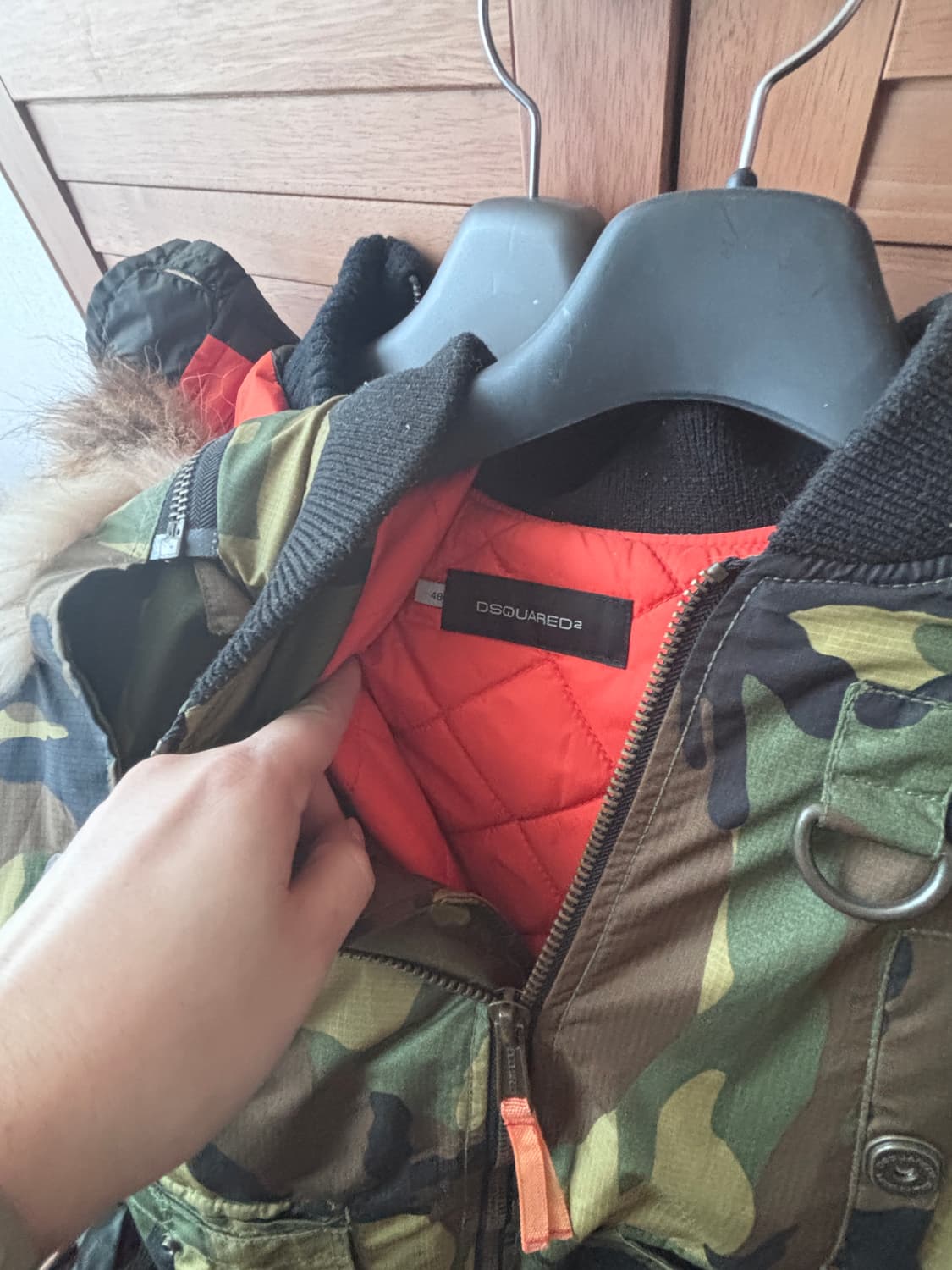 디스퀘어드2 카모 라쿤 퍼패딩 48 상품이미지3