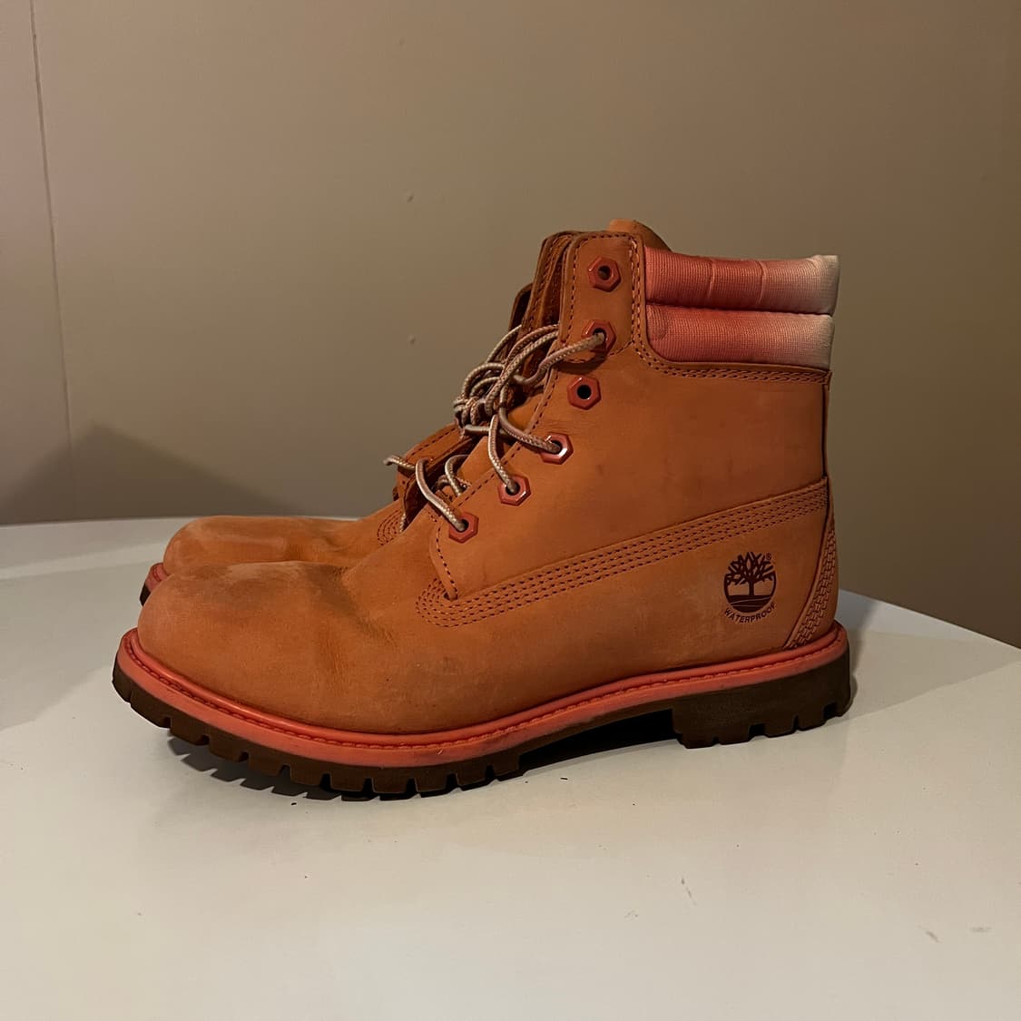 팀버랜드 6인치 프리미엄 워터프루프 핑크 부츠 상품이미지3