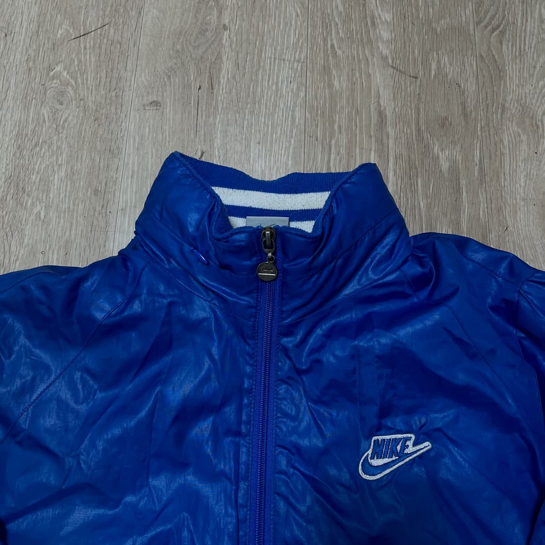 나이키 로고 자수 스탠드넥 바람막이 점퍼 [블루] S/90 상품이미지2