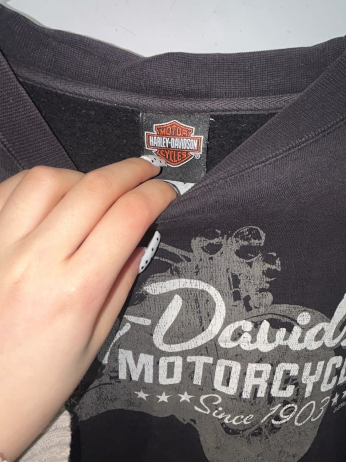 Harley Davidson 모터사이클 그래픽 맨투맨 상품이미지4