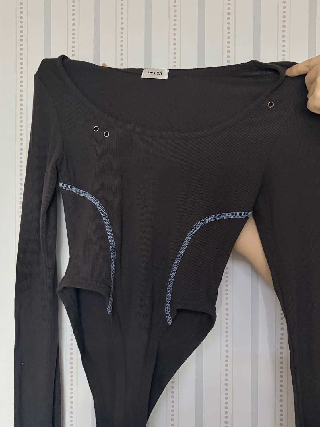 힐다 바디수트 차콜 품절제품 상품이미지2