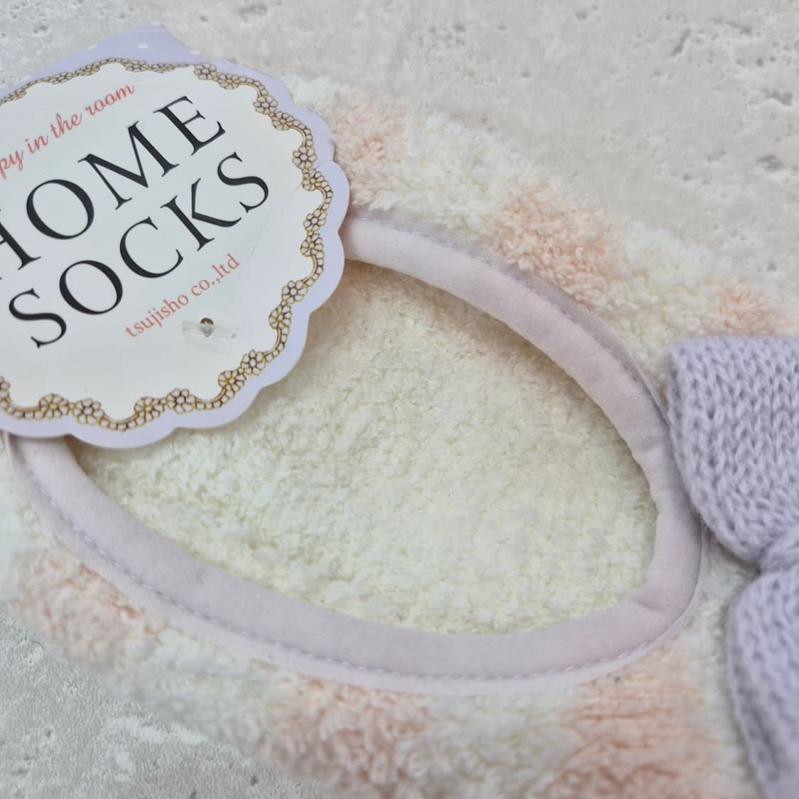 리본 보아털  룸슈즈 실내용 덧신 상품이미지8