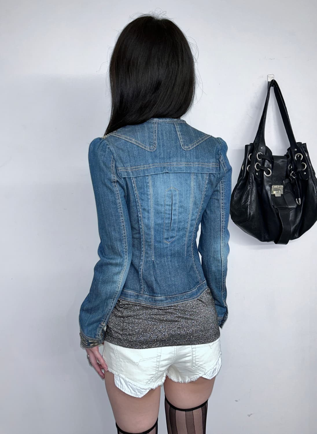 deadstock* 오리엔탈 엠브로이드 크롭 데님 자켓 상품이미지3