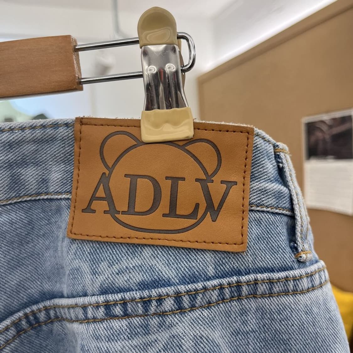 아크메드라비 빈티지 펑크 키치 베어패턴 연청 데님팬츠 3 C10365 상품이미지5