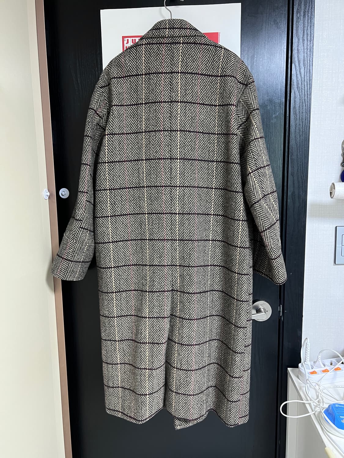 울 체크 코트 상품이미지2