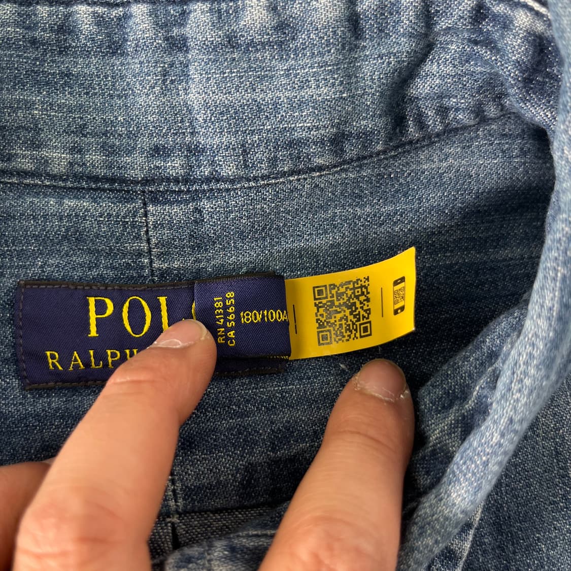 110 폴로랄프로렌 신형 qr 데님셔츠 상품이미지5