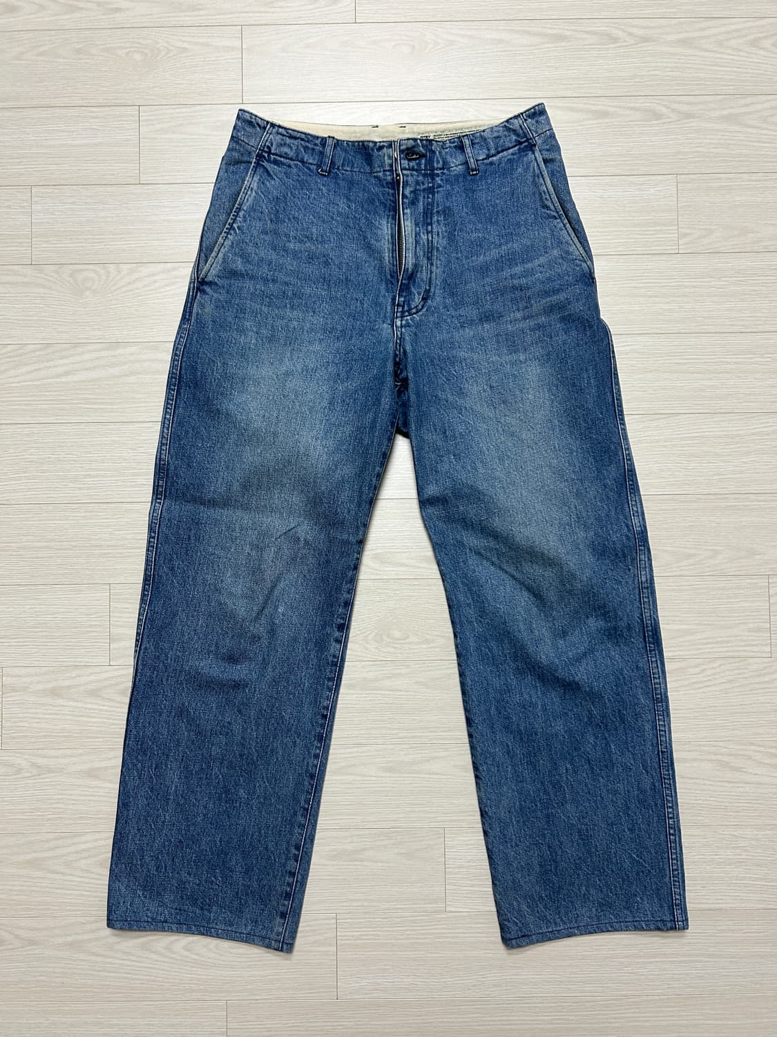 포터리 와이드 데님 2 사이즈 미드블루 상품이미지4