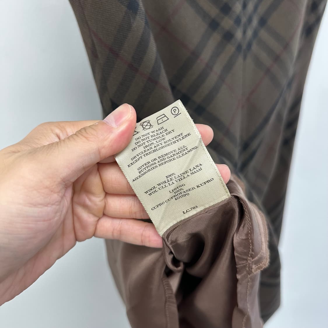 버버리 사선체크 울 원피스 상품이미지10