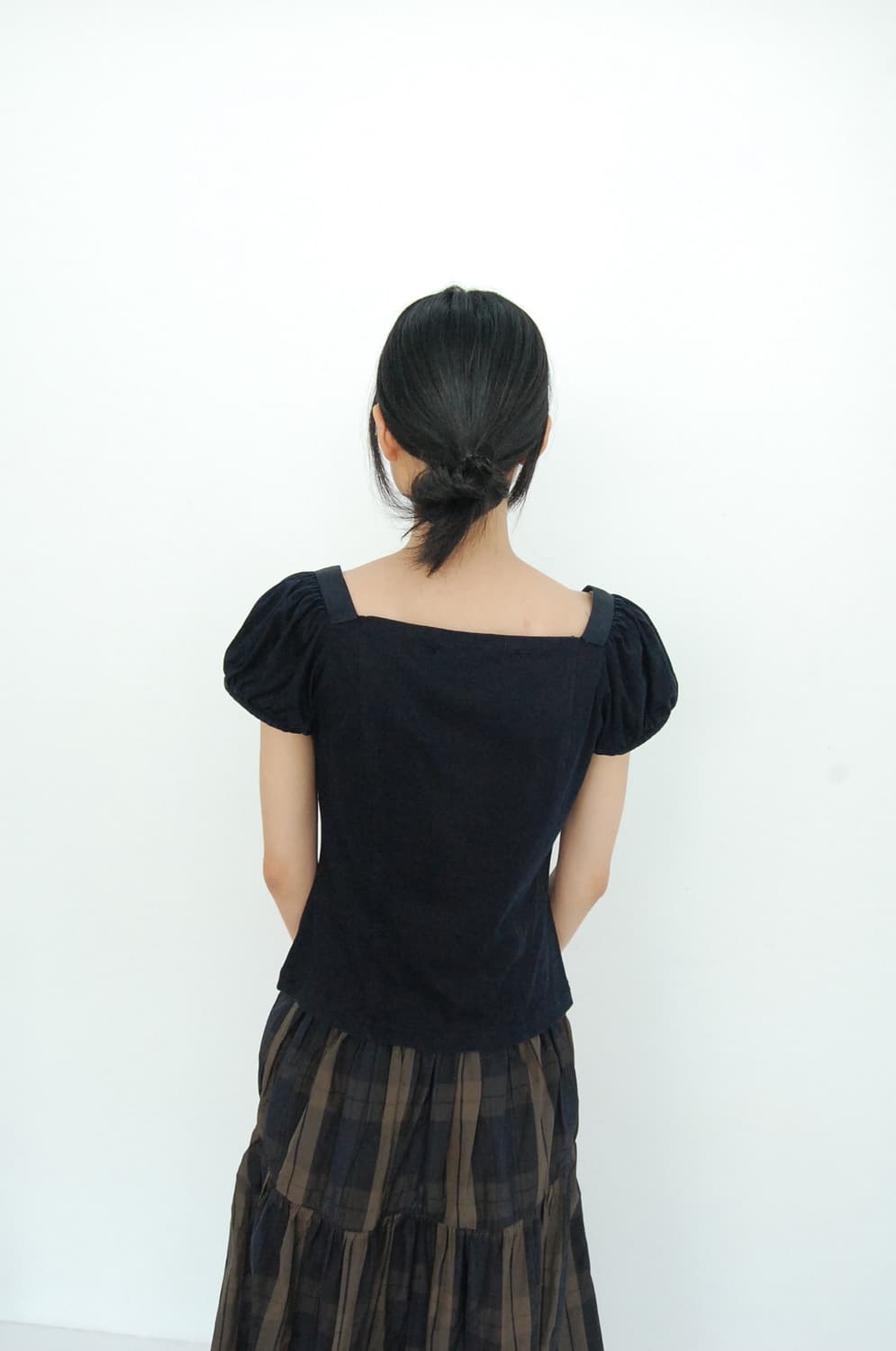 M’s gracy ribbon shirring top 상품이미지4