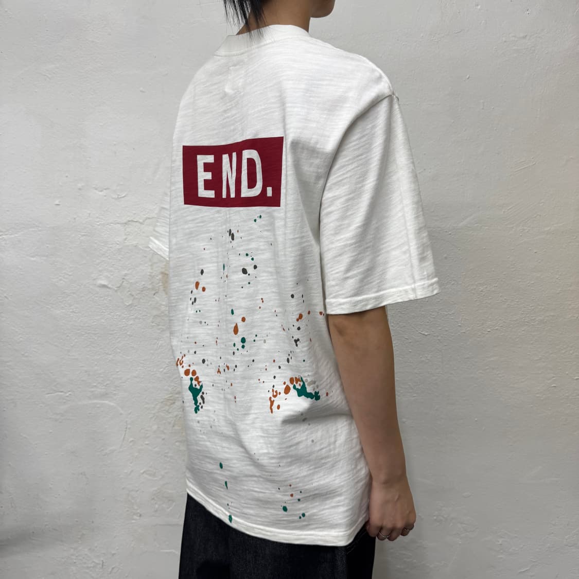 END. x Levi's 21ss 드롭 페인트 양면 프린트 코튼 크루넥  상품이미지2