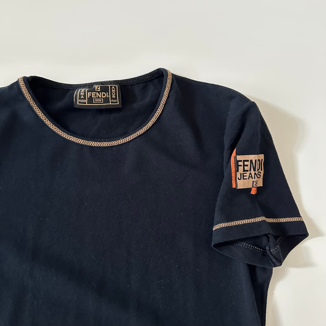 펜디 fendi jeans 로고 반팔 티셔츠 상품이미지2